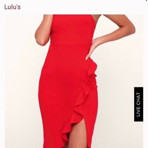 Lulu’s Ruffle Red Dress
